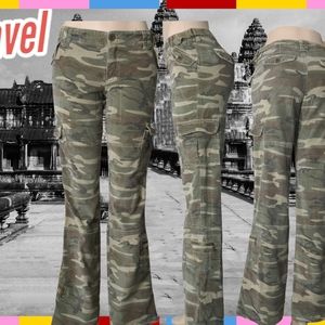 Point Zero Military Cargo Green & Brown Straight Leg Size 5